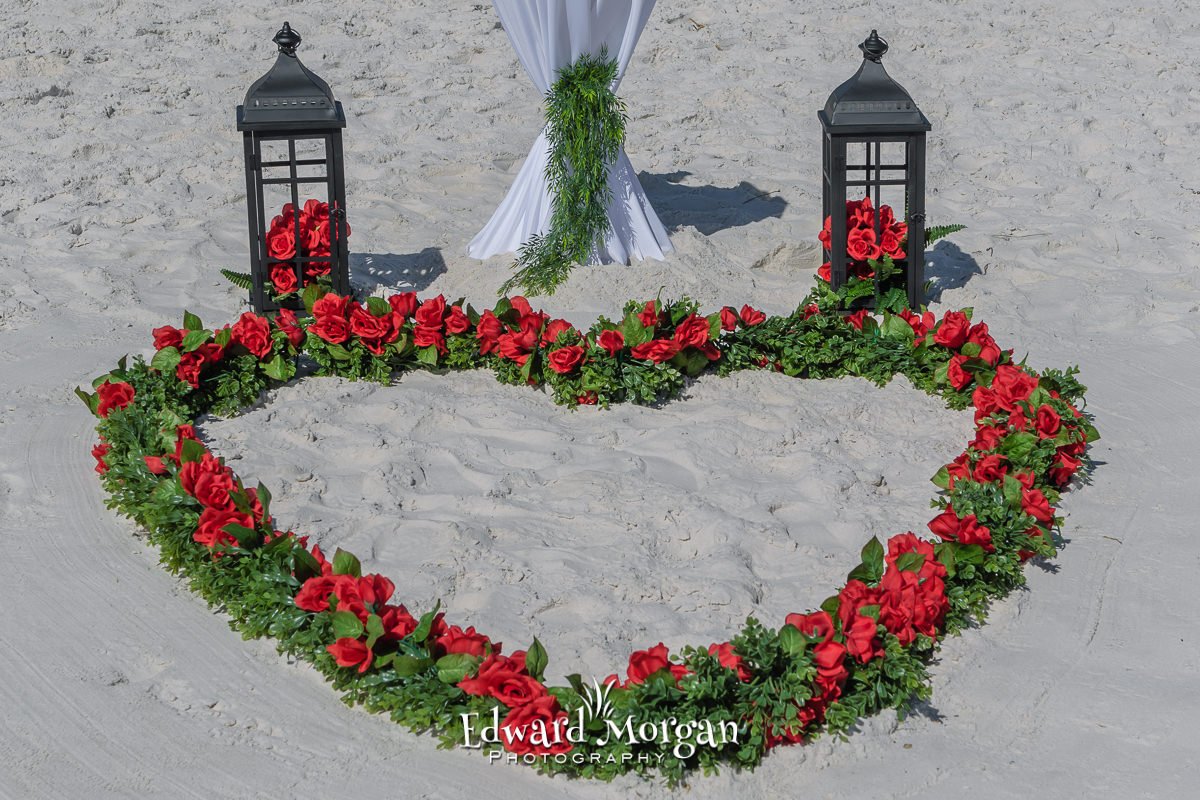 Gulf Shores Beach Wedding Package Red Heart (14)